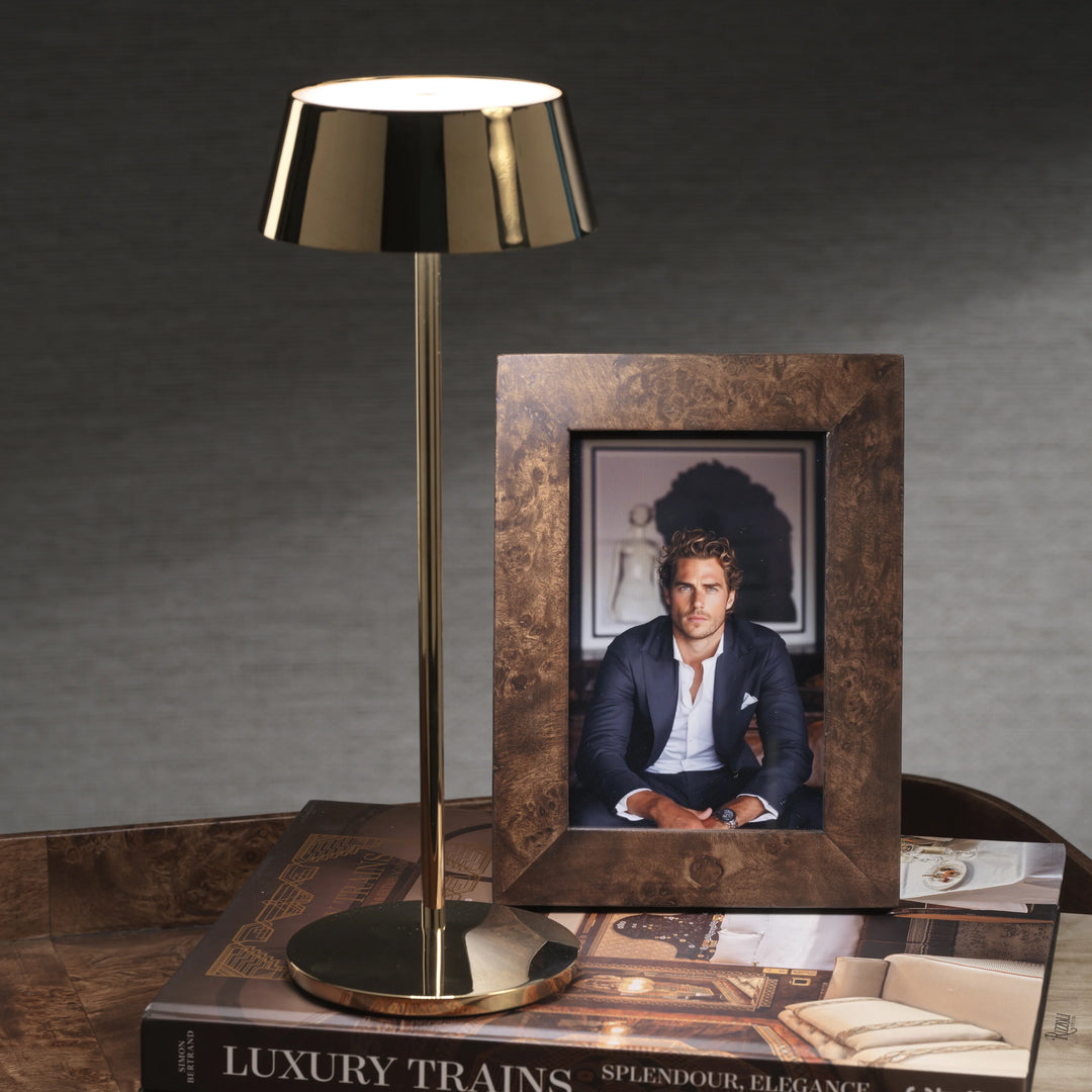 Zodax Rosso Burl Wood Photo Frame - 4x6