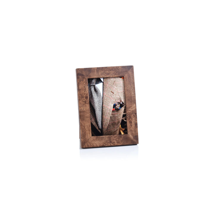 Zodax Rosso Burl Wood Photo Frame - 4x6