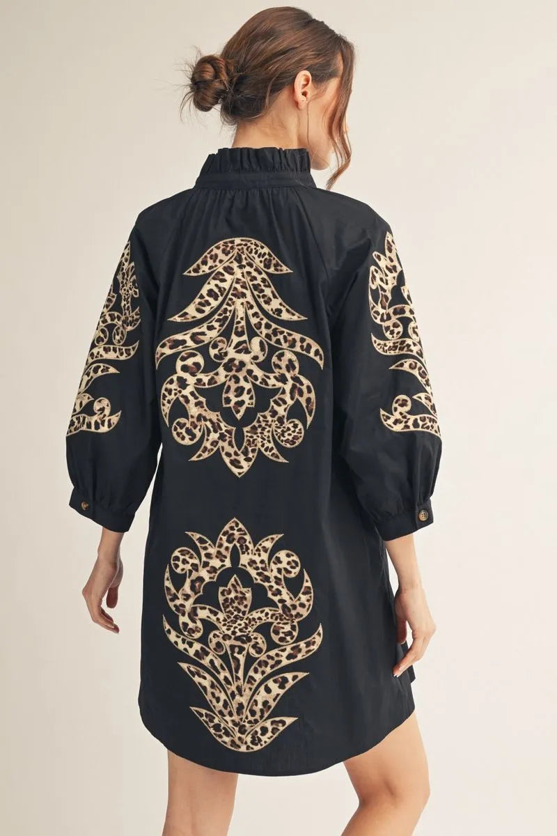 Jodifl Leopard Contrast Dress
