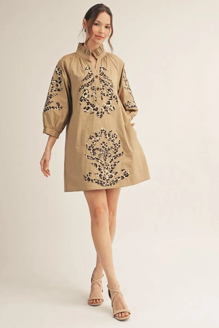 Jodifl Leopard Contrast Dress