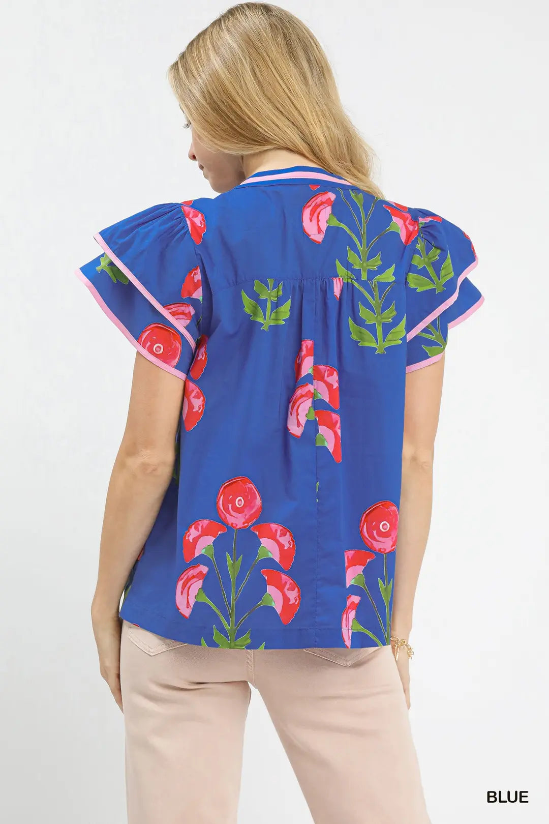 Umgee Blossom Meadow Print Top
