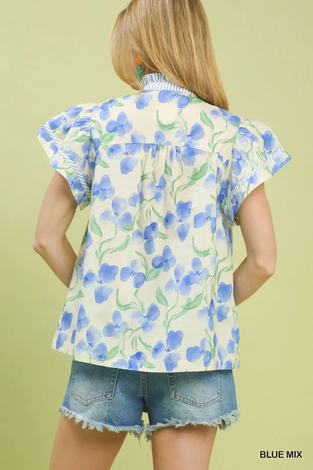 Umgee Floral Mixed Top