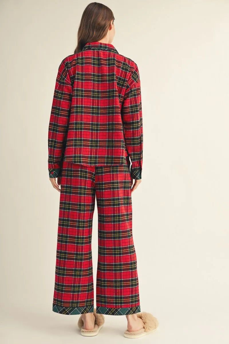 Jodifl- Red Plaid PJ Set