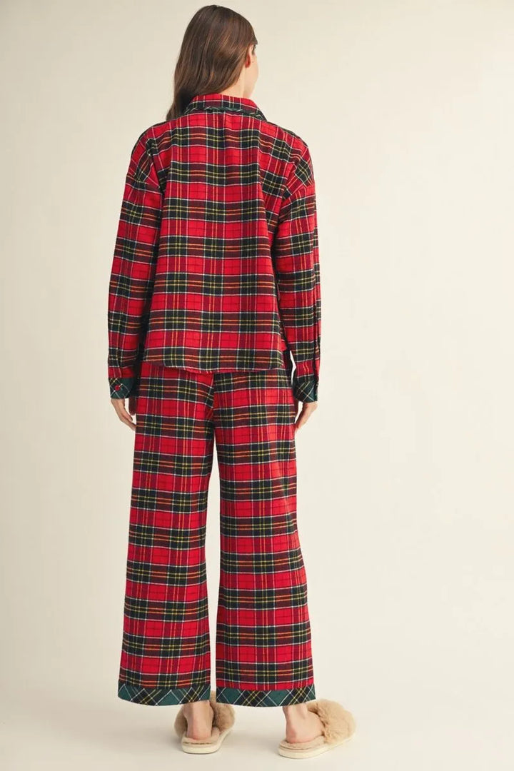 Jodifl- Red Plaid PJ Set