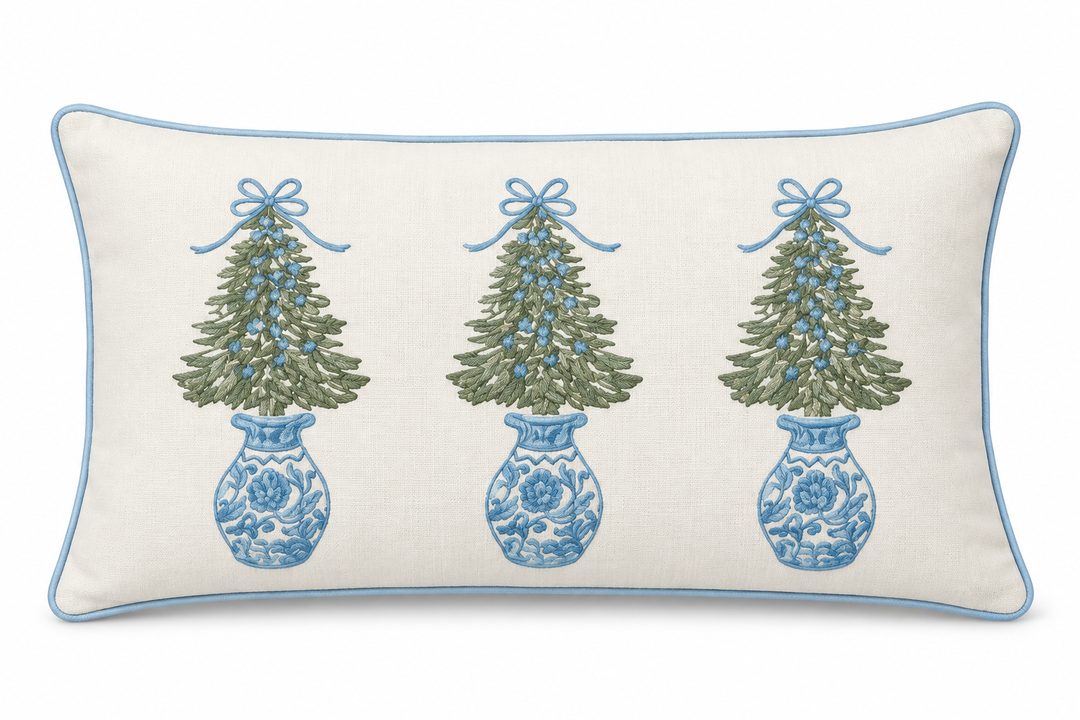 Mary Square-Lumbar Pillow Winter Pines
