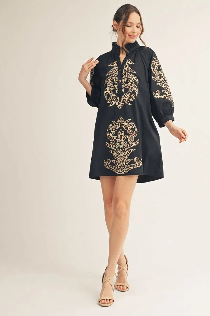 Jodifl Leopard Contrast Dress