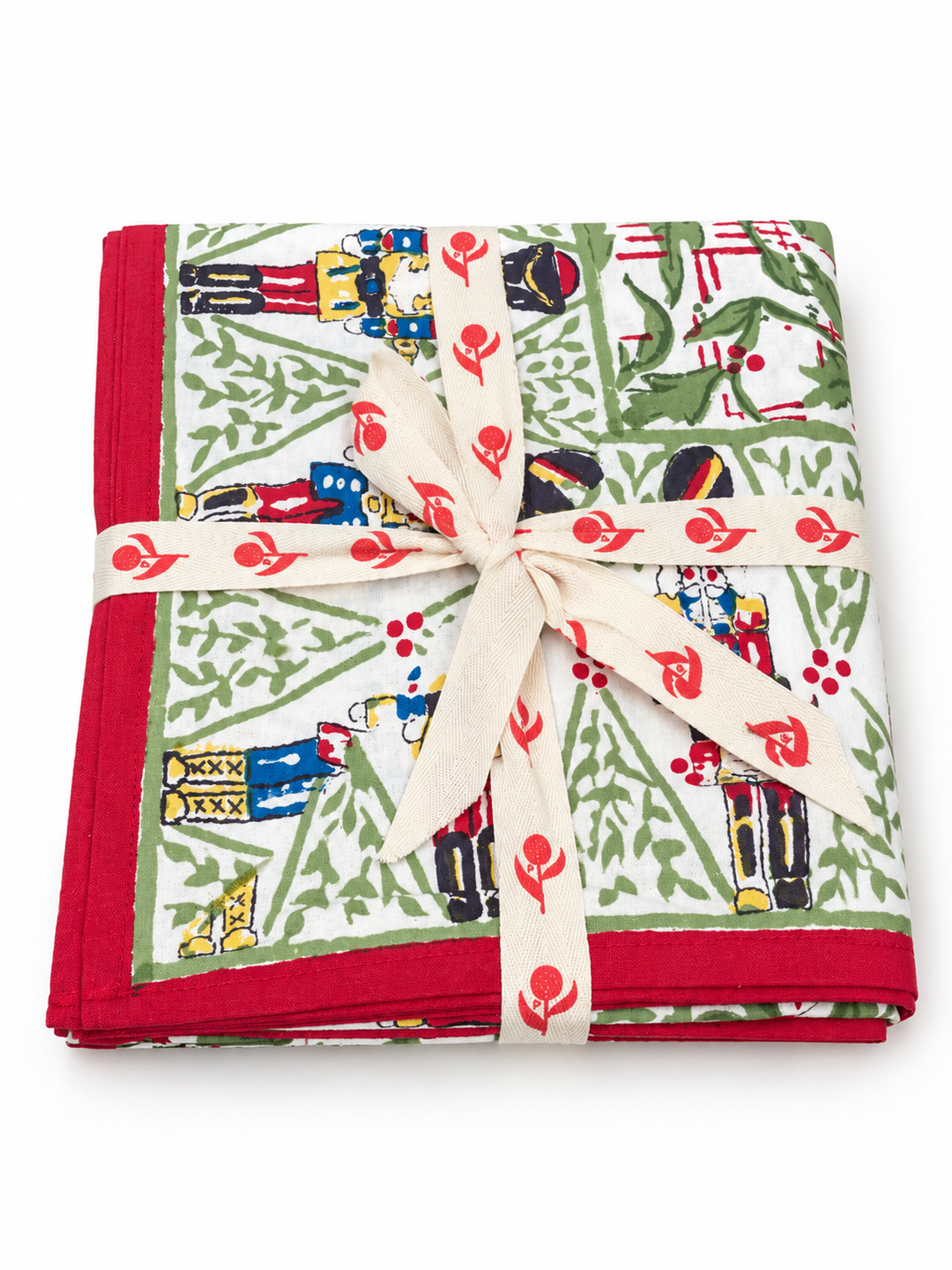 Pomegranate Holly Berry Nutcracker Tablecloth 55x55