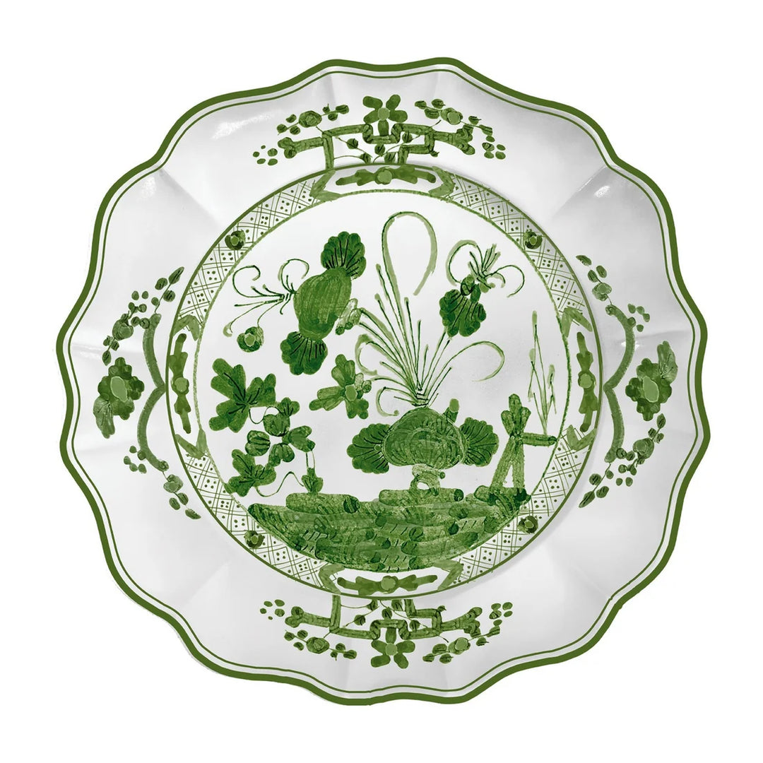 Beatriz Ball VIDA Faenza Round Platter 13" Green and White