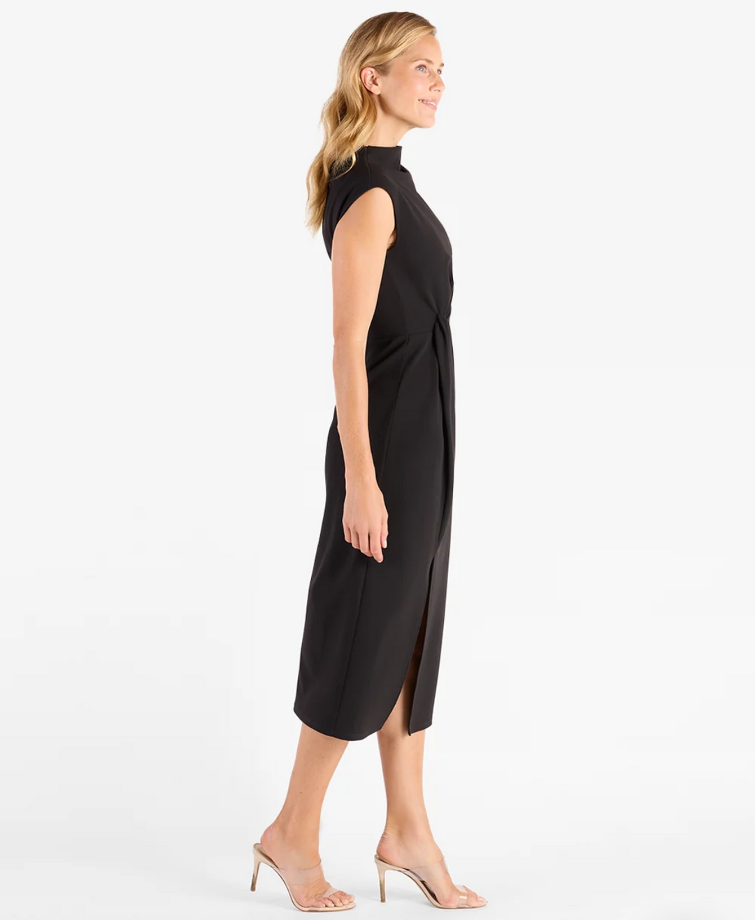 Jude Connally Autumn Scuba Crepe Black Dress