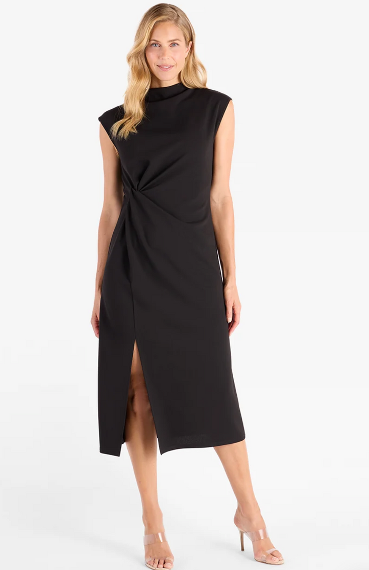 Jude Connally Autumn Scuba Crepe Black Dress