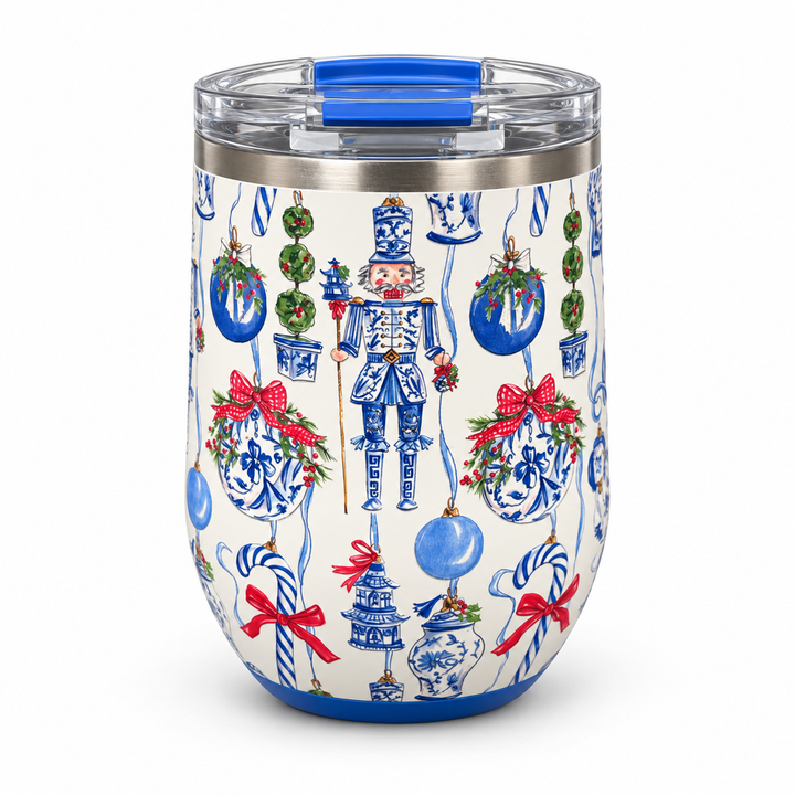 Swig Chinoiserie Ornaments Stemless Wine Cop 12oz
