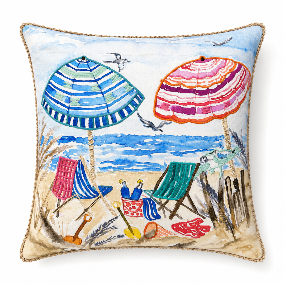 Saro Outdoor Beach Umbrellas Pillow