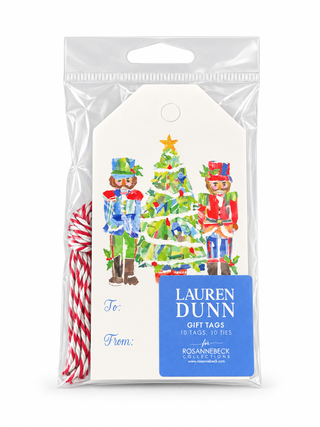 Rosanne Beck Nutcracker and Christmas Tree Gift Tag