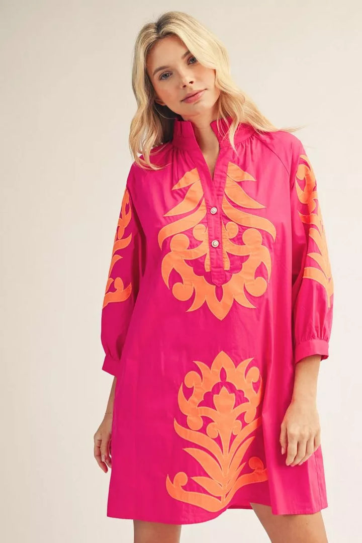 Jodifl- Scroll Pattern Dress