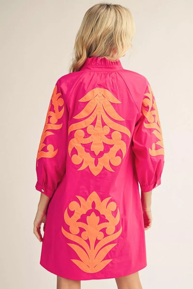 Jodifl- Scroll Pattern Dress