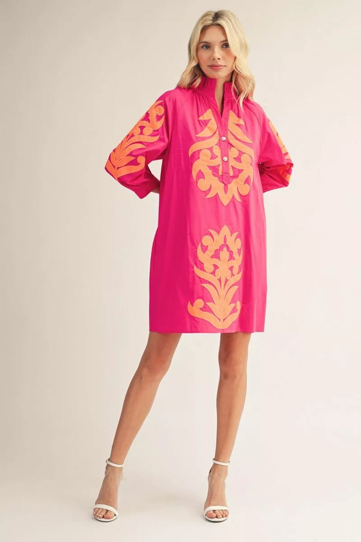 Jodifl- Scroll Pattern Dress