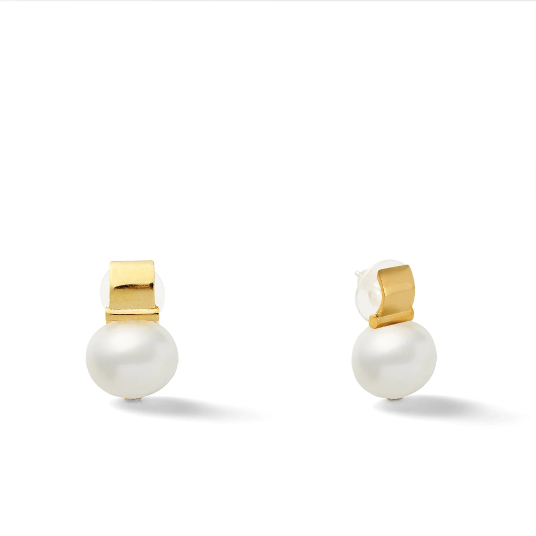 CC+Co by Catherine Canino Pebble Pearl Smooth Post Earring