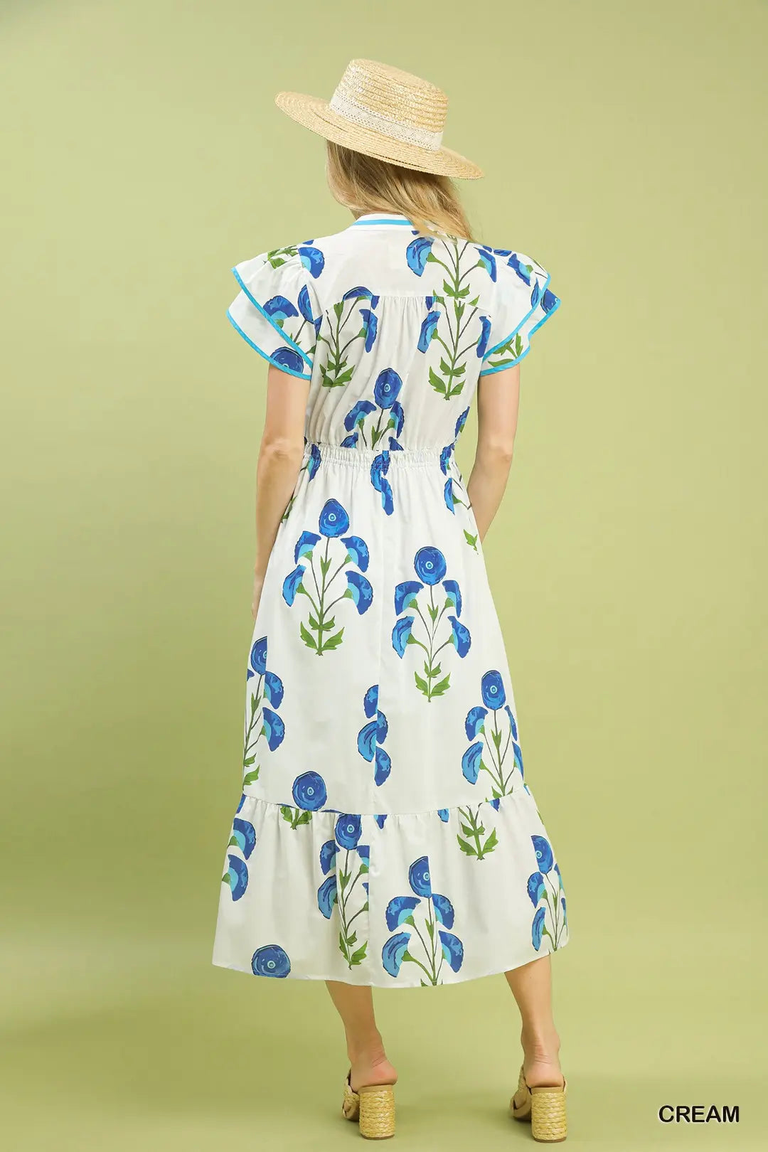 Umgee Meadow Print Midi Dress