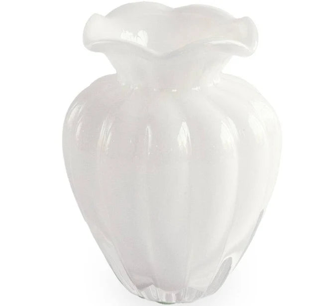 Beatriz Ball Glass Vento Small Vase Cream