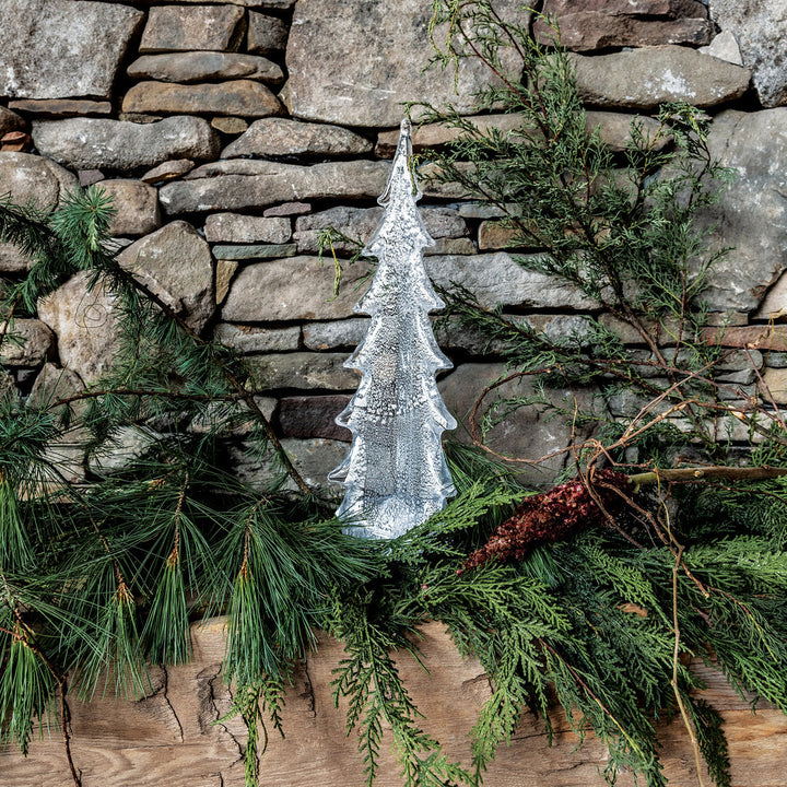 Simon Pearce Silver Leaf Evergreen 8743 18 inch