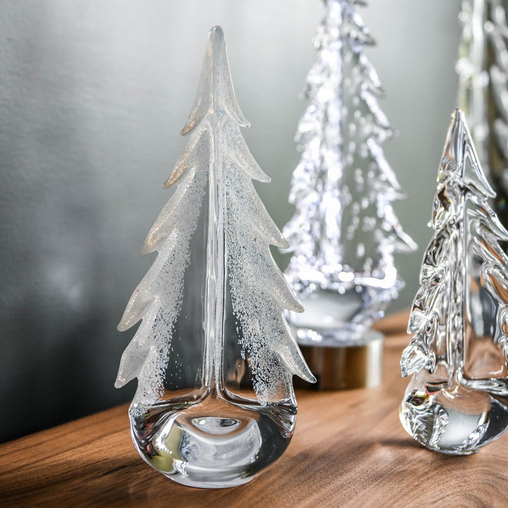 Simon Pearce Snowy Branches Evergreen 8656 8 inch