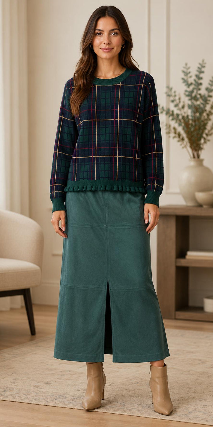 Tyler Boe Phoebe Faux Suede Skirt