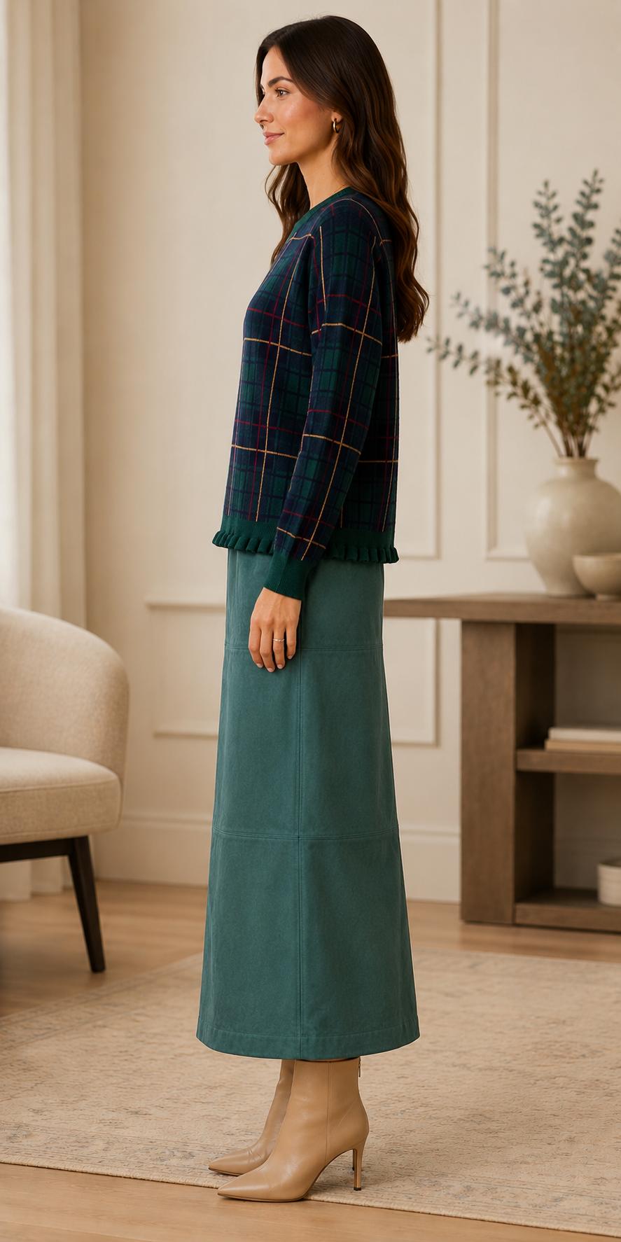 Tyler Boe Phoebe Faux Suede Skirt