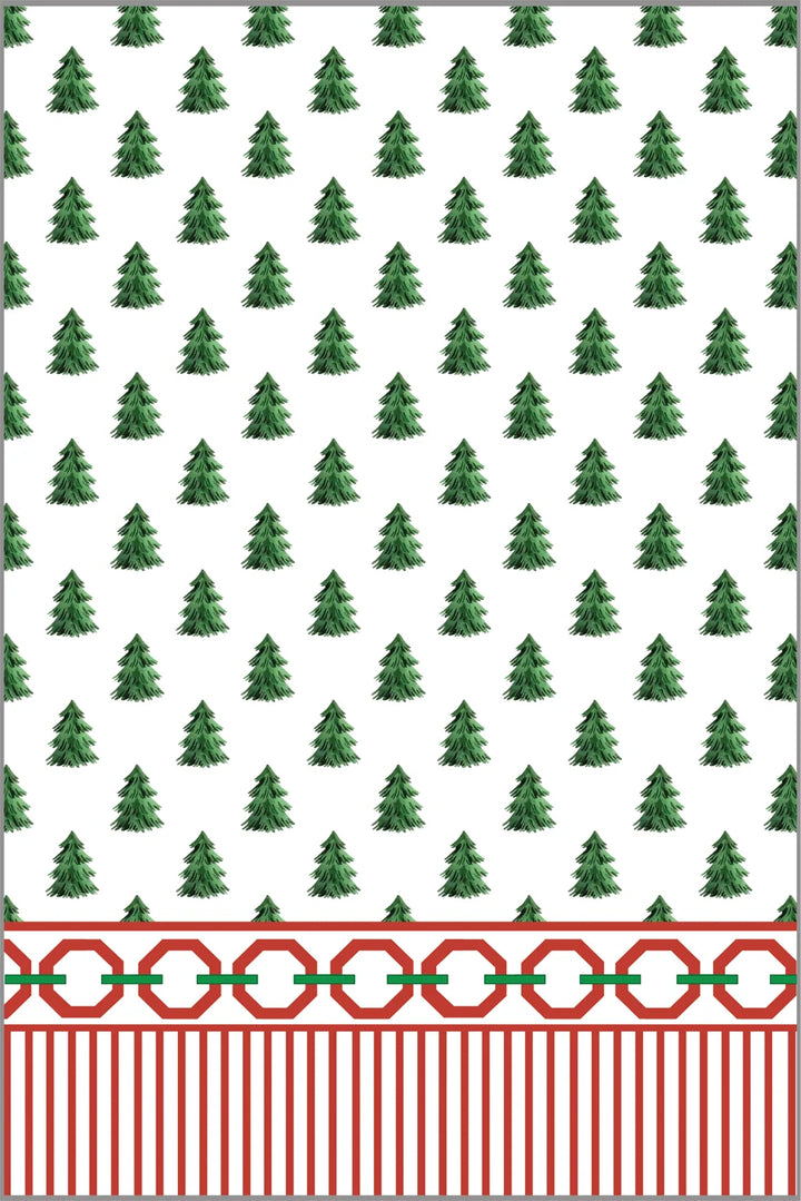 WH Hostess Rectangle Tablecloth Christmas Tree Farm